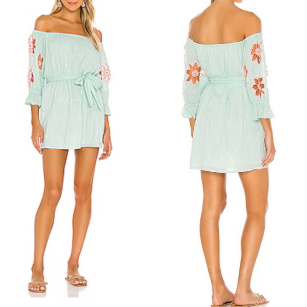 Paula Short Dress in Pool/ Neon Sun Cut| Sundress | Sz XS/S | NWT